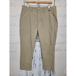 Travis Mathew Mens Performance Chino Pants Khaki Tan Size 34 Golf Stretch